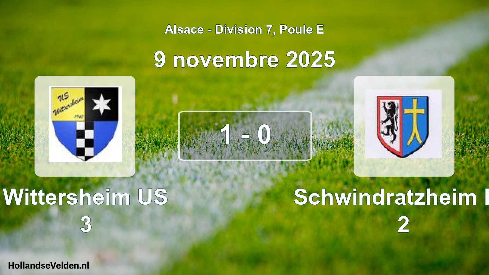 Total number of matches played: Wittersheim US 3 - Schwindratzheim FC 2 1 - 0 (9 November 2025)