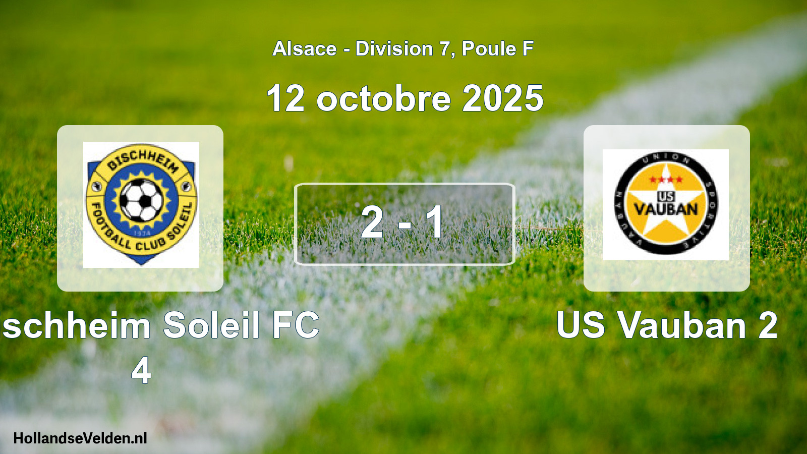 Match joué: Bischheim Soleil FC 4 - US Vauban 2 2 - 1 (12 octobre 2025)