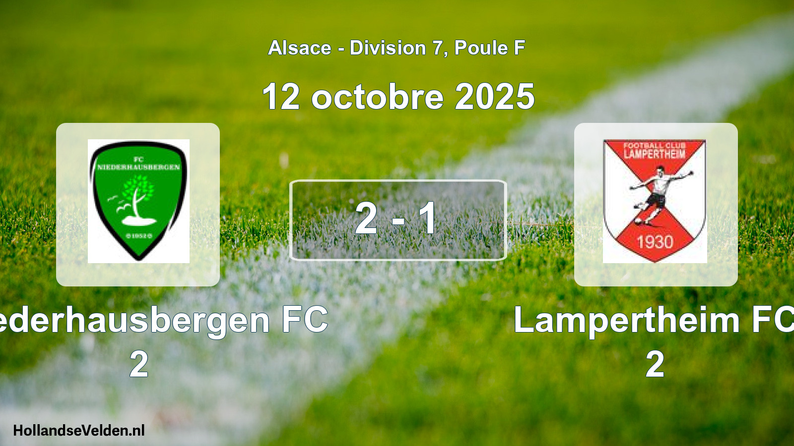 Gespeelde wedstrijd: Niederhausbergen FC 2 - Lampertheim FC 2 2 - 1 (12 oktober 2025)