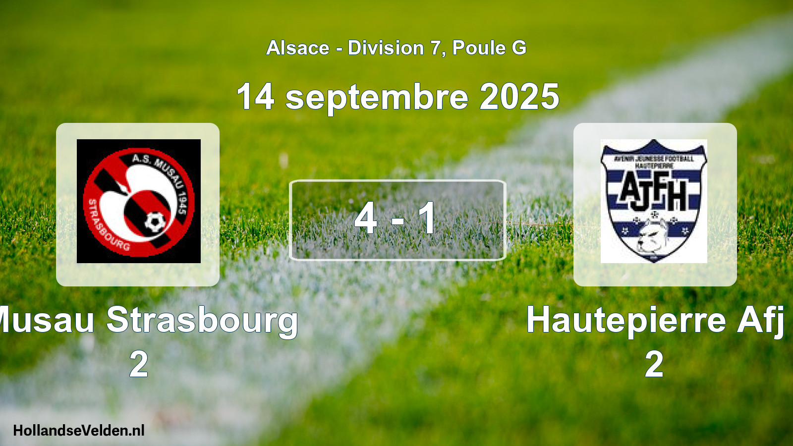 Total number of matches played: Musau Strasbourg 2 - Hautepierre Afj 2 4 - 1 (14 September 2025)