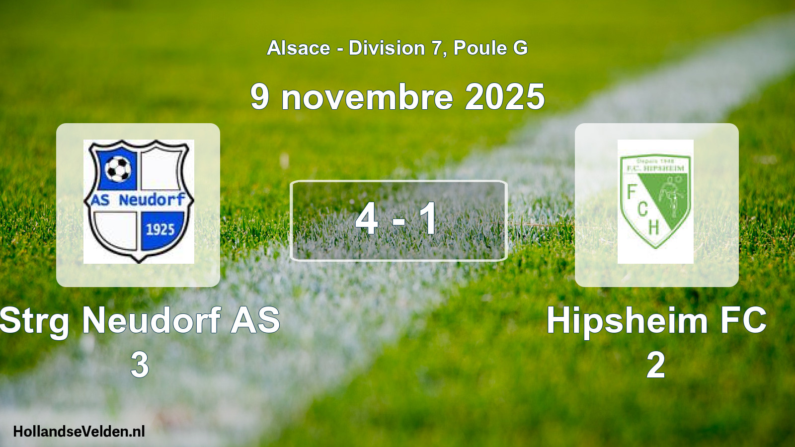 Match joué: Strg Neudorf AS 3 - Hipsheim FC 2 4 - 1 (9 novembre 2025)