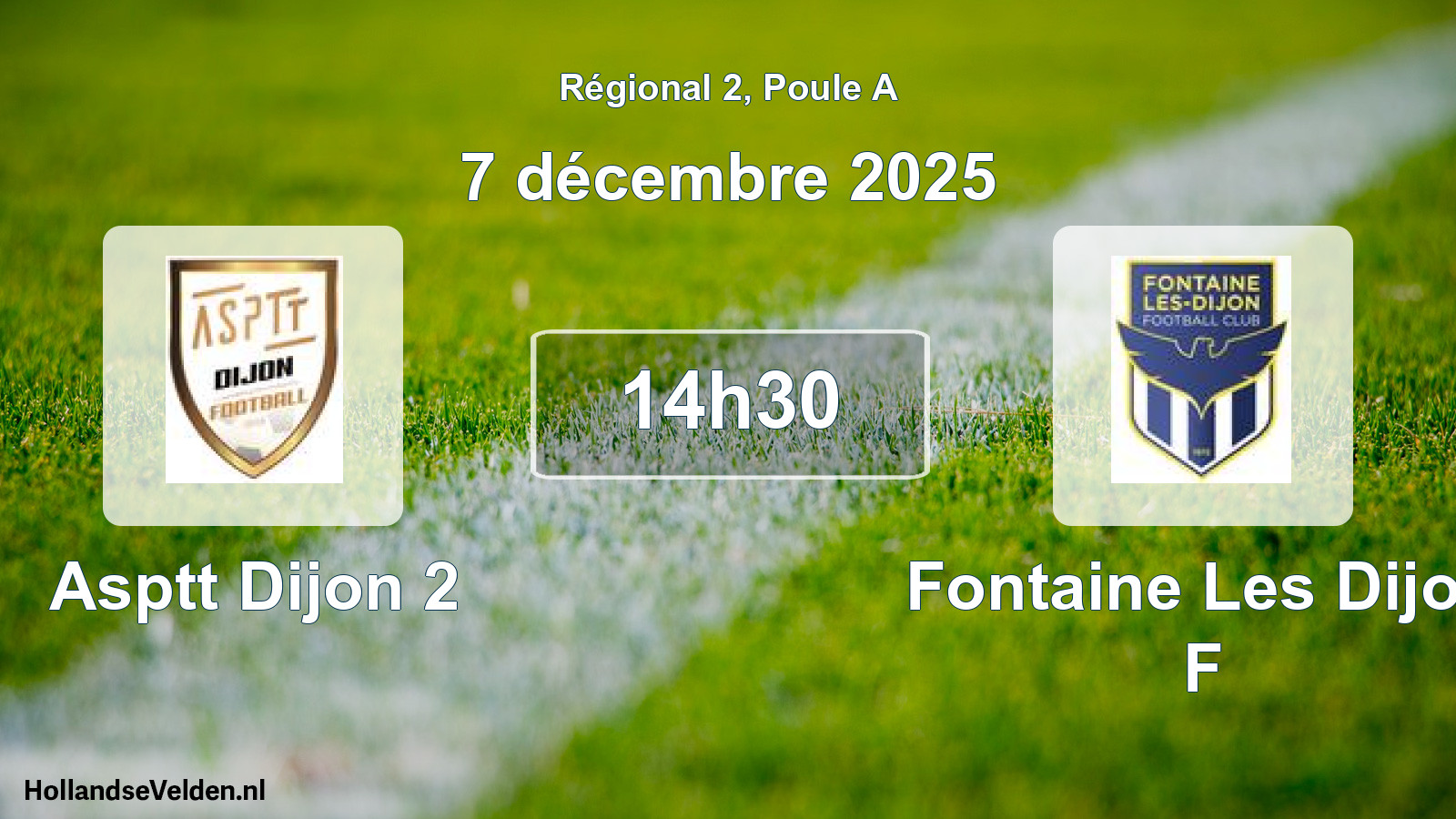 Scheduled Match: Asptt Dijon 2 - Fontaine Les Dijon F (7 December 2025)
