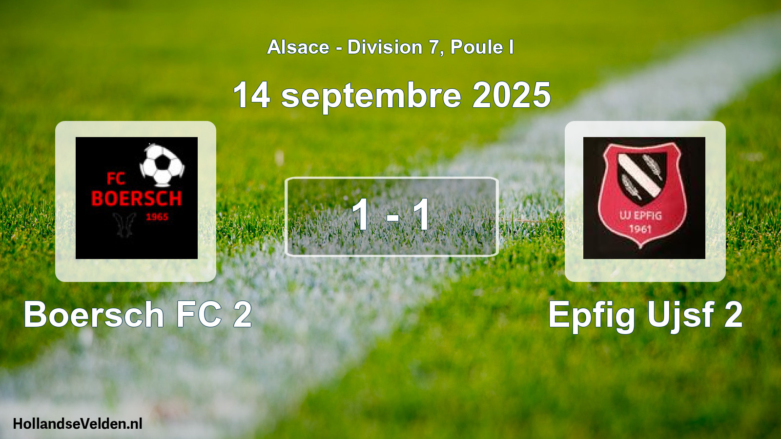 Match joué: Boersch FC 2 - Epfig Ujsf 2 1 - 1 (14 septembre 2025)