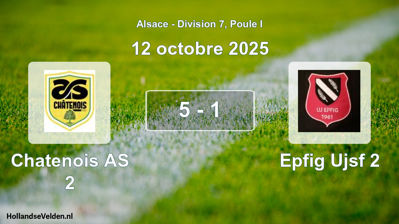 Match joué: Chatenois AS 2 - Epfig Ujsf 2 5 - 1 (12 octobre 2025)