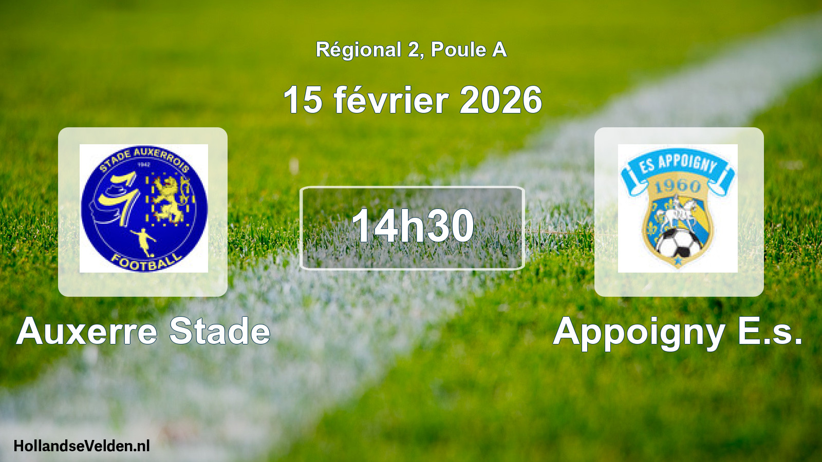 Scheduled Match: Auxerre Stade - Appoigny E.s. (15 February 2026)