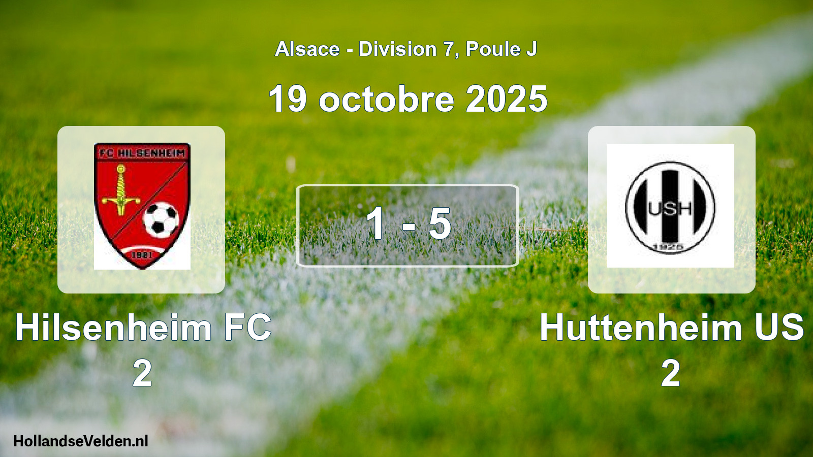 Gespeelde wedstrijd: Hilsenheim FC 2 - Huttenheim US 2 1 - 5 (19 oktober 2025)