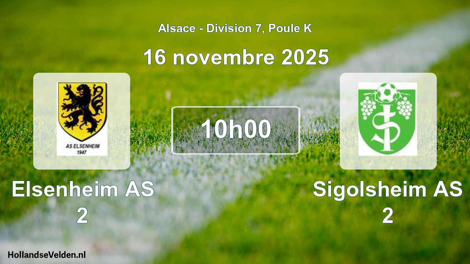Geplande wedstrijd: Elsenheim AS 2 - Sigolsheim AS 2 (16 november 2025)