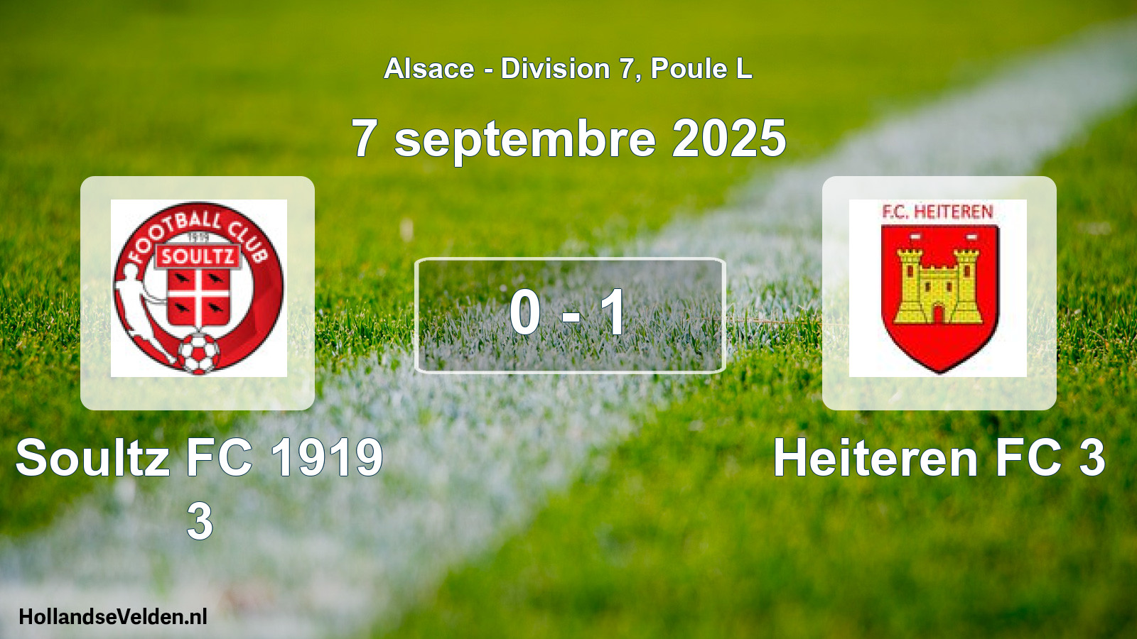Total number of matches played: Soultz FC 1919 3 - Heiteren FC 3 0 - 1 (7 September 2025)
