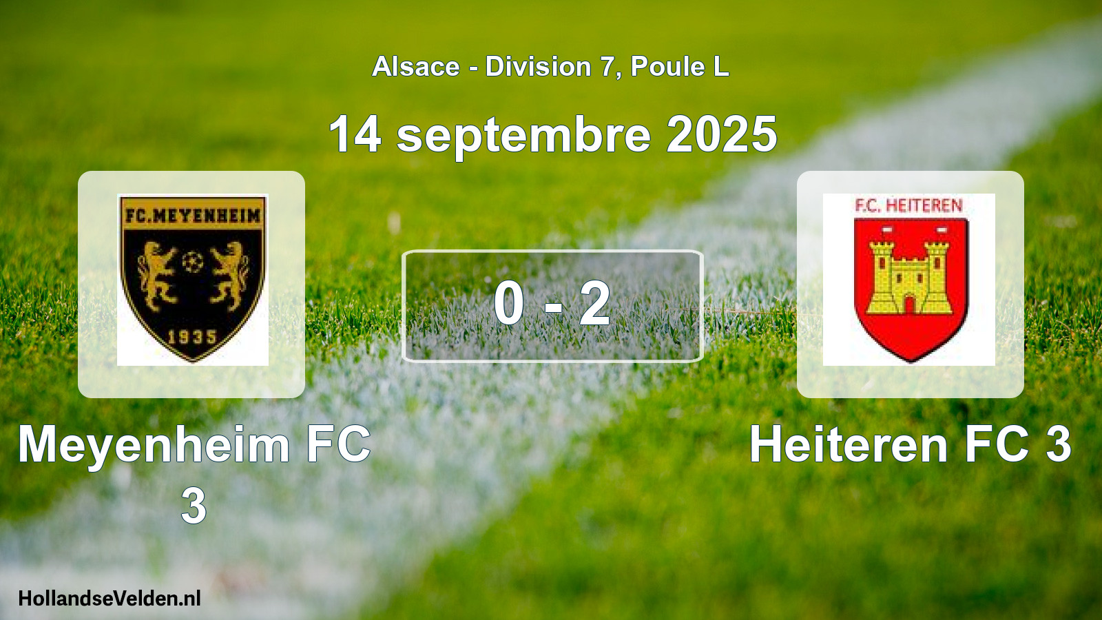 Match joué: Meyenheim FC 3 - Heiteren FC 3 0 - 2 (14 septembre 2025)