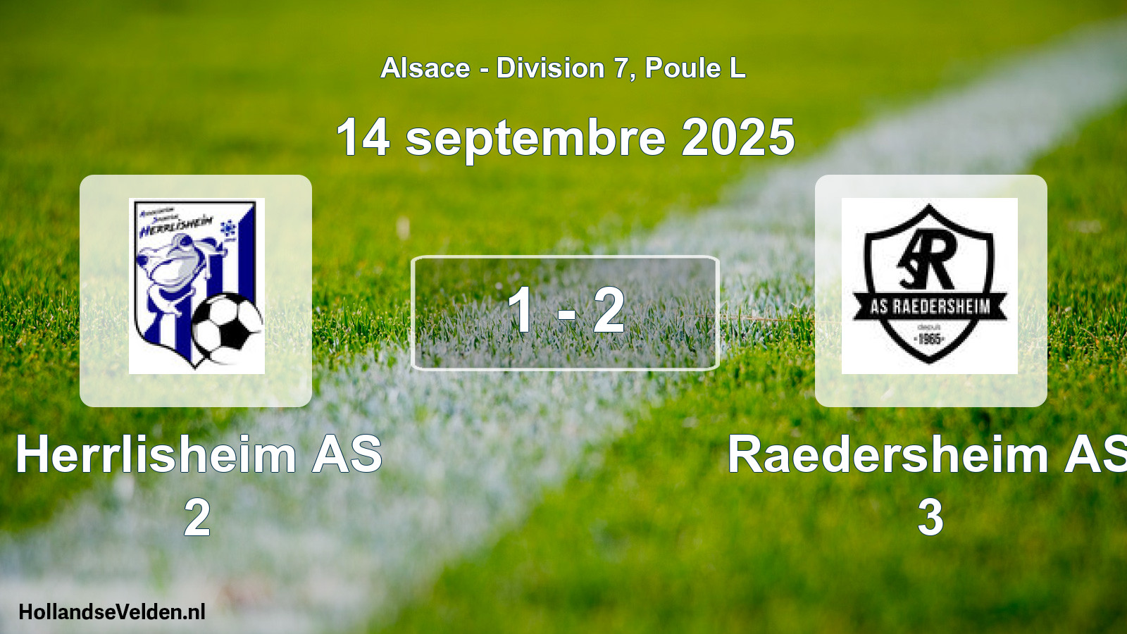 Match joué: Herrlisheim AS 2 - Raedersheim AS 3 1 - 2 (14 septembre 2025)