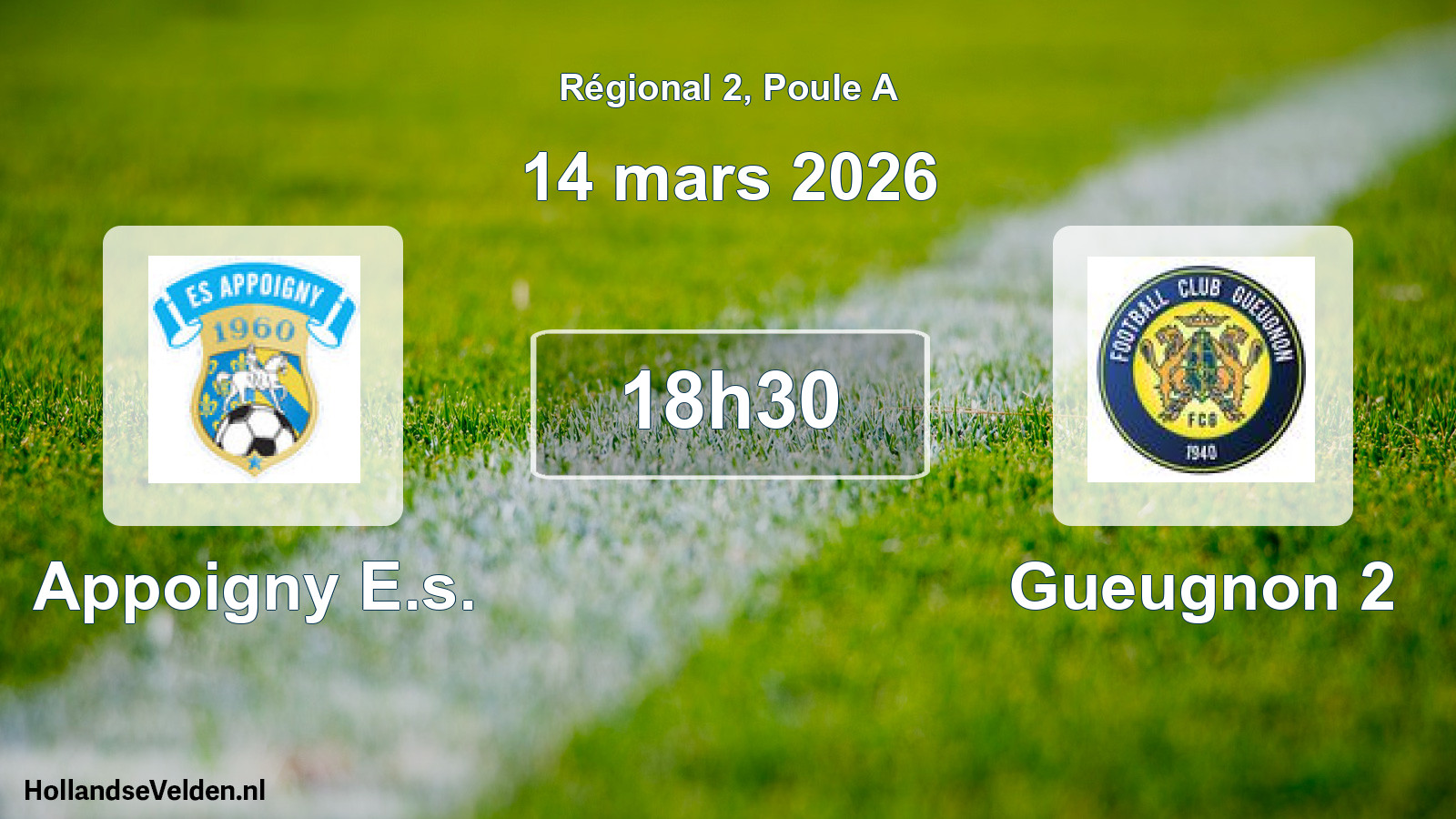 Scheduled Match: Appoigny E.s. - Gueugnon 2 (14 March 2026)