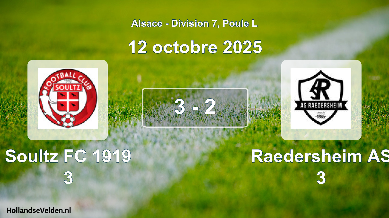 Match joué: Soultz FC 1919 3 - Raedersheim AS 3 3 - 2 (12 octobre 2025)