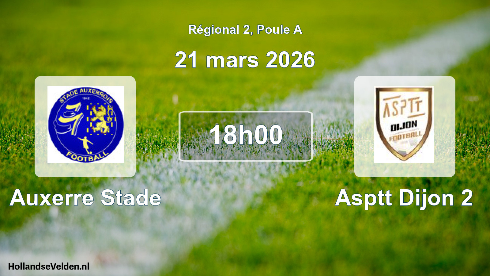 Scheduled Match: Auxerre Stade - Asptt Dijon 2 (21 March 2026)