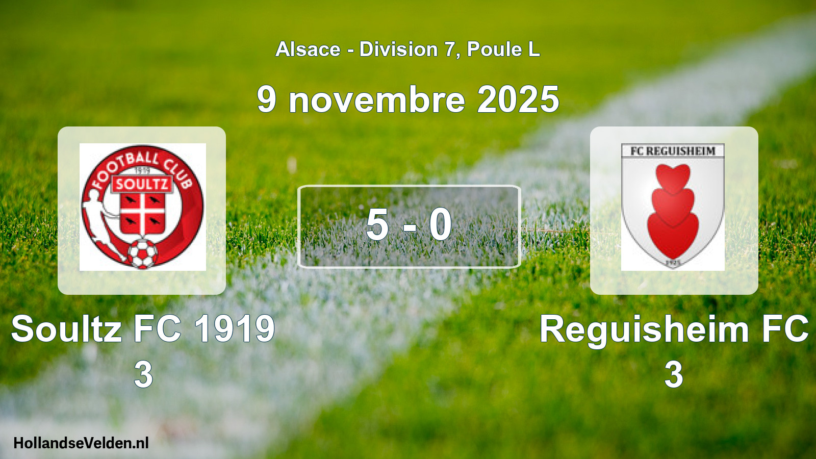 Match joué: Soultz FC 1919 3 - Reguisheim FC 3 5 - 0 (9 novembre 2025)