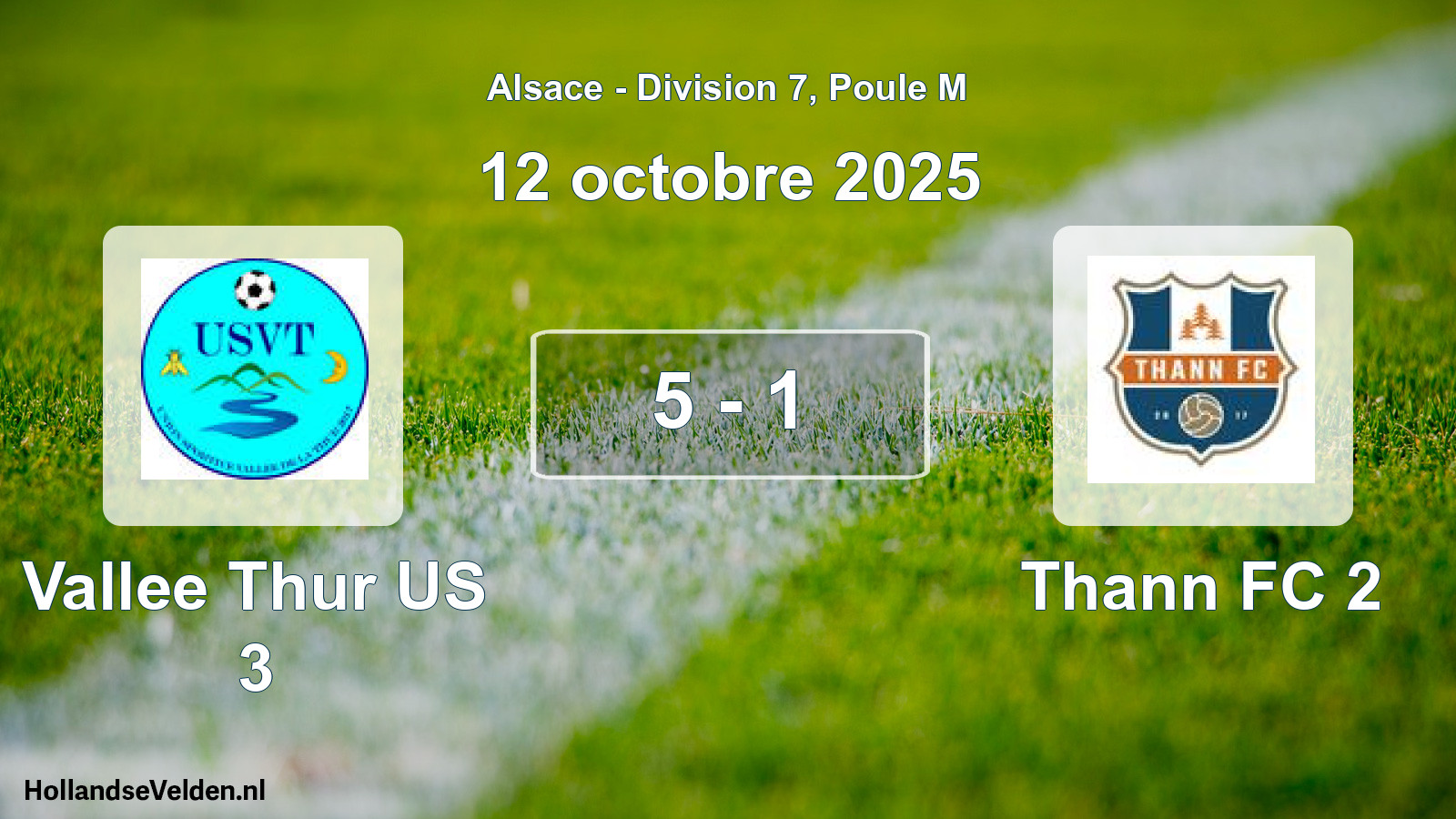 Match joué: Vallee Thur US 3 - Thann FC 2 5 - 1 (12 octobre 2025)