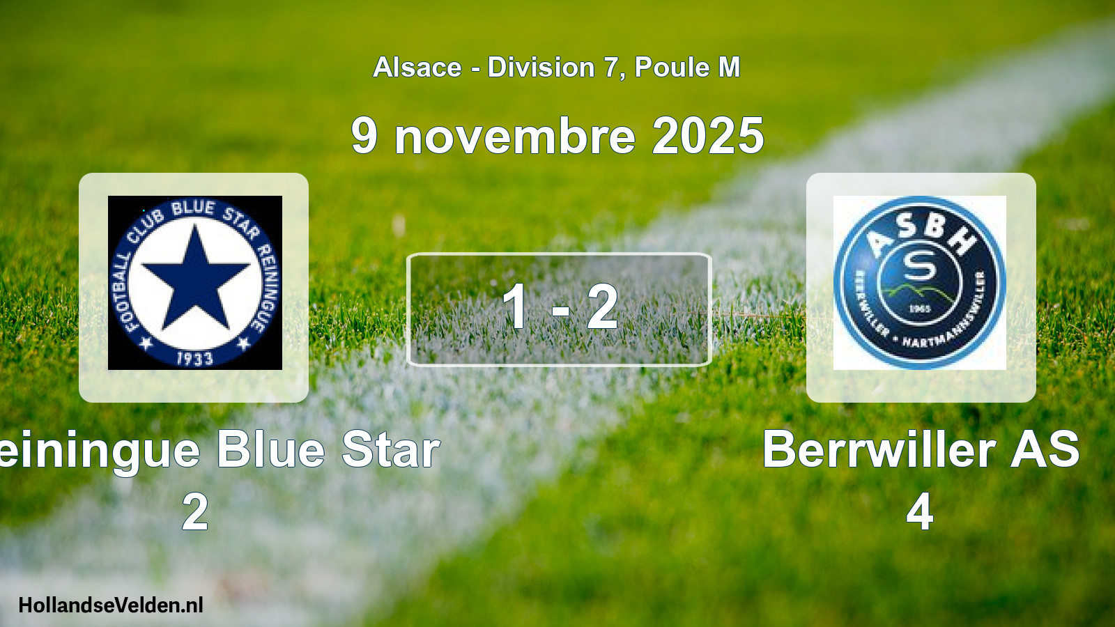 Gespeelde wedstrijd: Reiningue Blue Star 2 - Berrwiller AS 4 1 - 2 (9 november 2025)