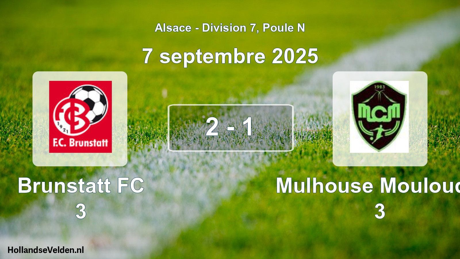 Match joué: Brunstatt FC 3 - Mulhouse Mouloudia 3 2 - 1 (7 septembre 2025)
