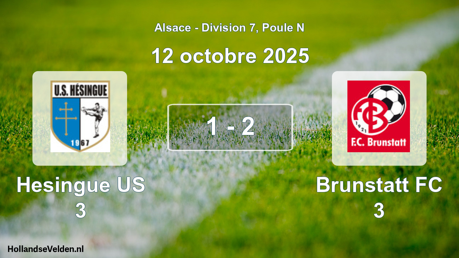 Total number of matches played: Hesingue US 3 - Brunstatt FC 3 1 - 2 (12 October 2025)