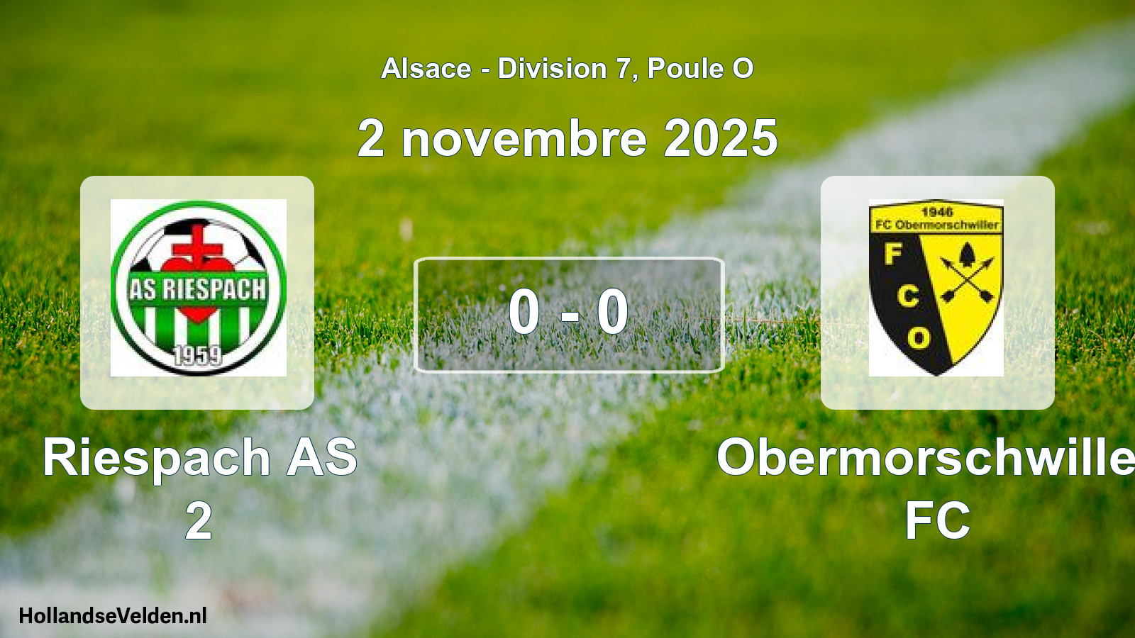 Match joué: Riespach AS 2 - Obermorschwiller FC 0 - 0 (2 novembre 2025)