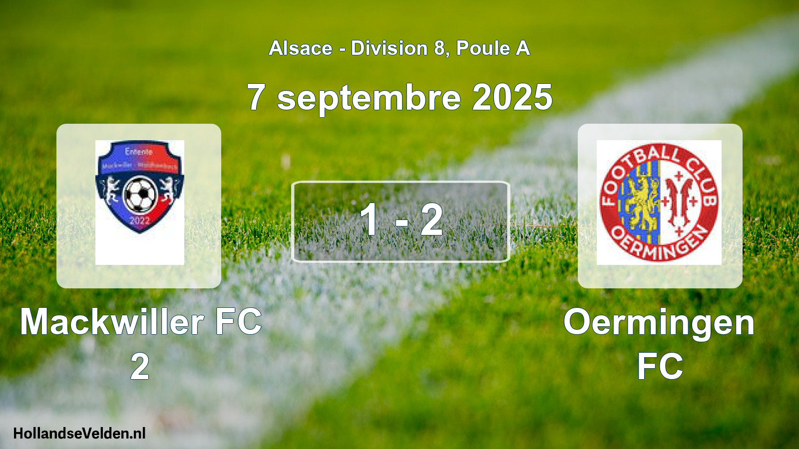 Total number of matches played: Mackwiller FC 2 - Oermingen FC 1 - 2 (7 September 2025)
