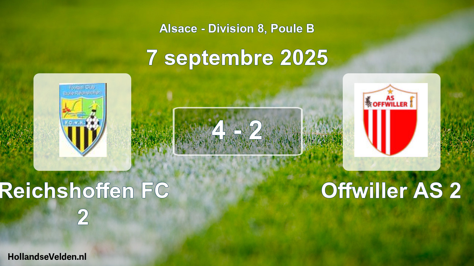 Match joué: Reichshoffen FC 2 - Offwiller AS 2 4 - 2 (7 septembre 2025)