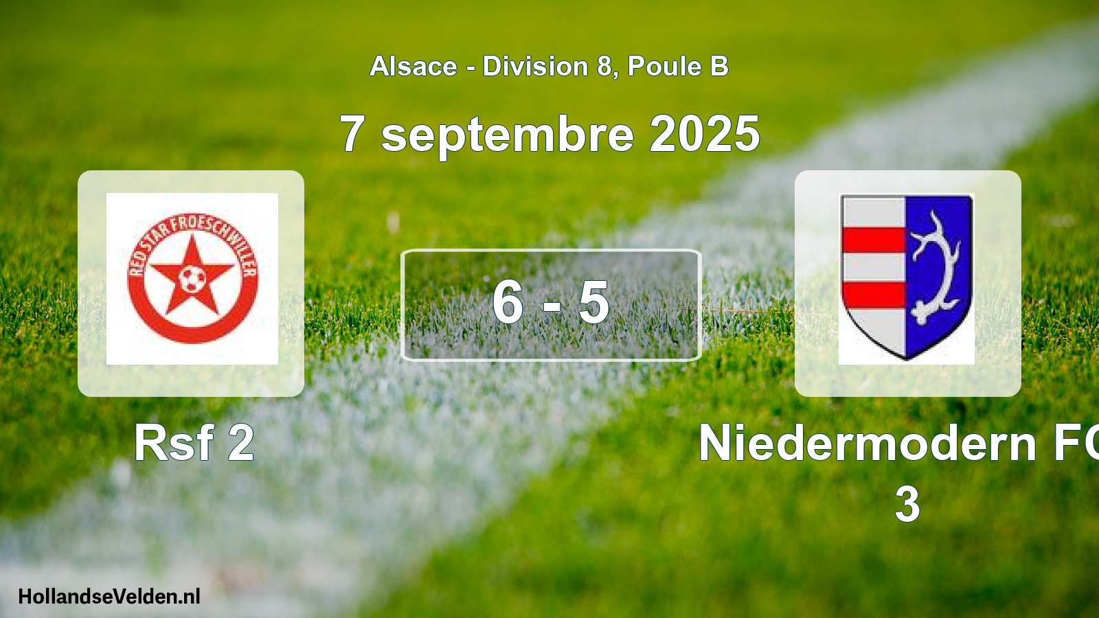 Match joué: Rsf 2 - Niedermodern FC 3 6 - 5 (7 septembre 2025)