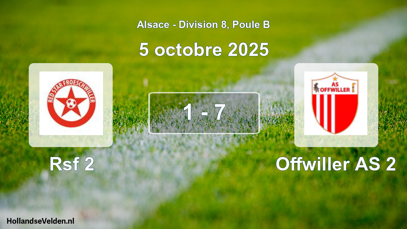 Total number of matches played: Rsf 2 - Offwiller AS 2 1 - 7 (5 October 2025)