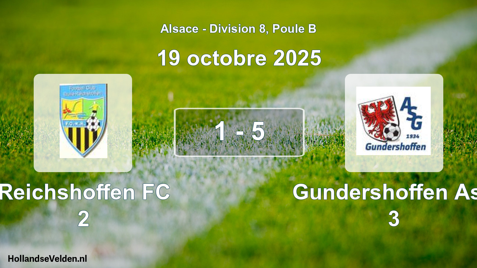 Match joué: Reichshoffen FC 2 - Gundershoffen Asp 3 1 - 5 (19 octobre 2025)
