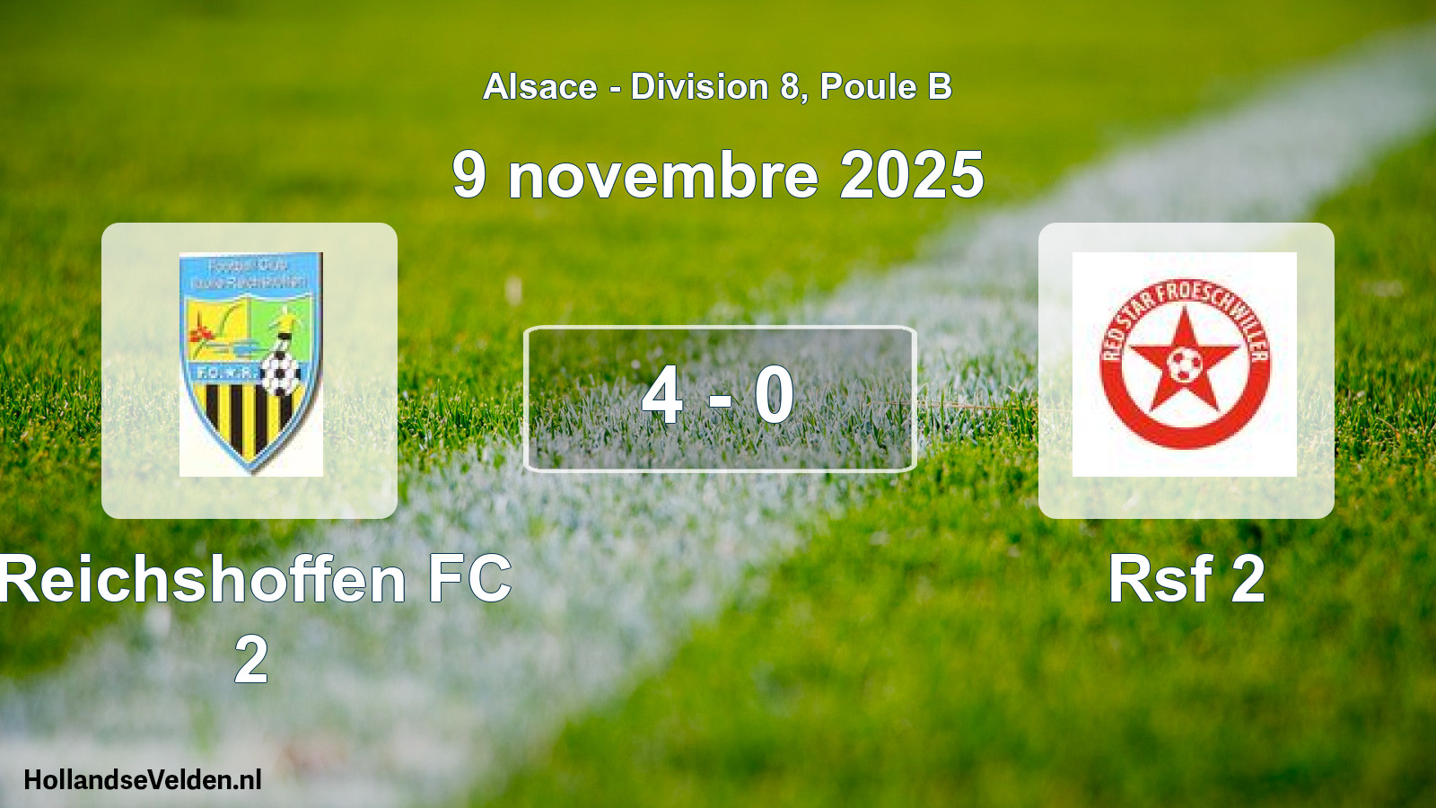 Match joué: Reichshoffen FC 2 - Rsf 2 4 - 0 (9 novembre 2025)