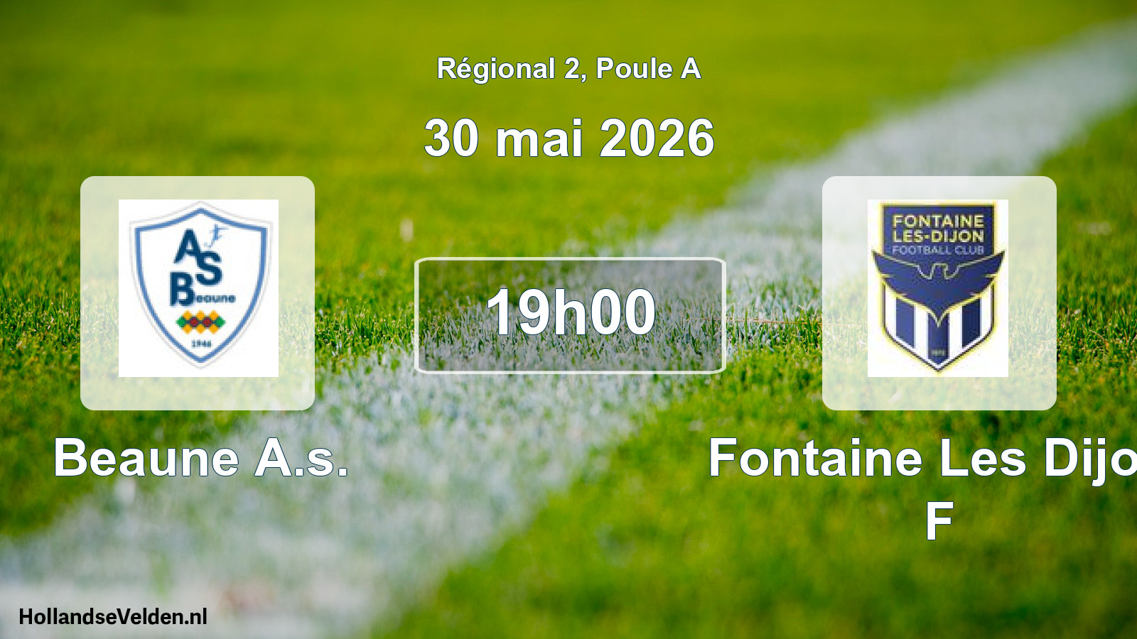Geplande wedstrijd: Beaune A.s. - Fontaine Les Dijon F (30 mei 2026)