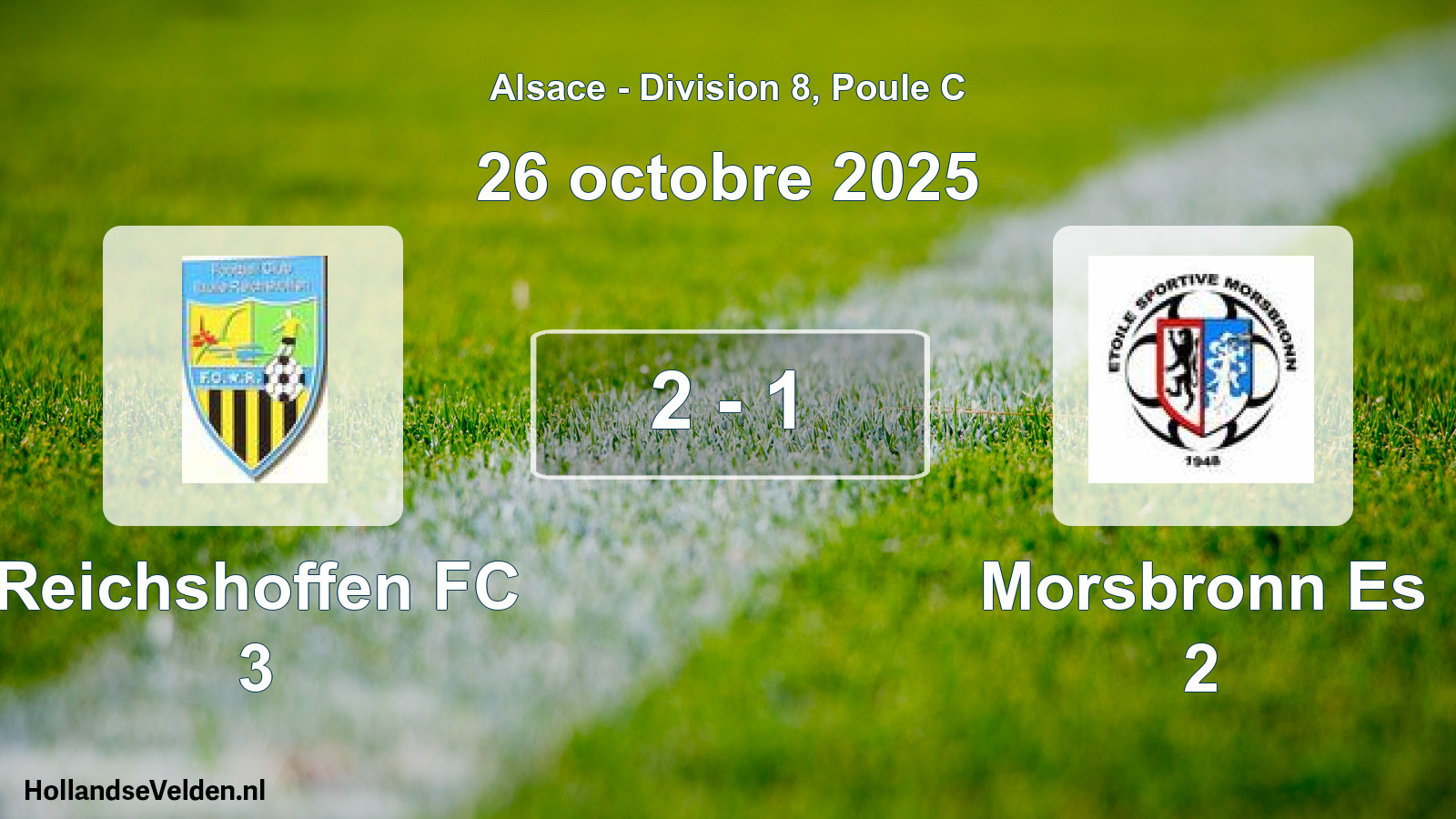 Total number of matches played: Reichshoffen FC 3 - Morsbronn Es 2 2 - 1 (26 October 2025)