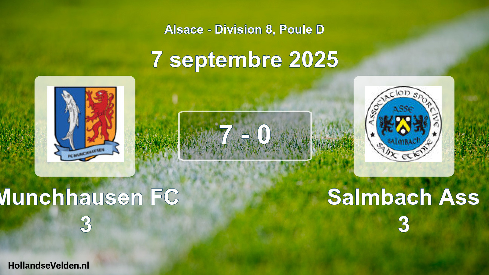 Total number of matches played: Munchhausen FC 3 - Salmbach Ass 3 7 - 0 (7 September 2025)