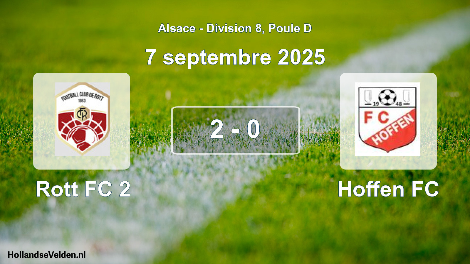Total number of matches played: Rott FC 2 - Hoffen FC 2 - 0 (7 September 2025)