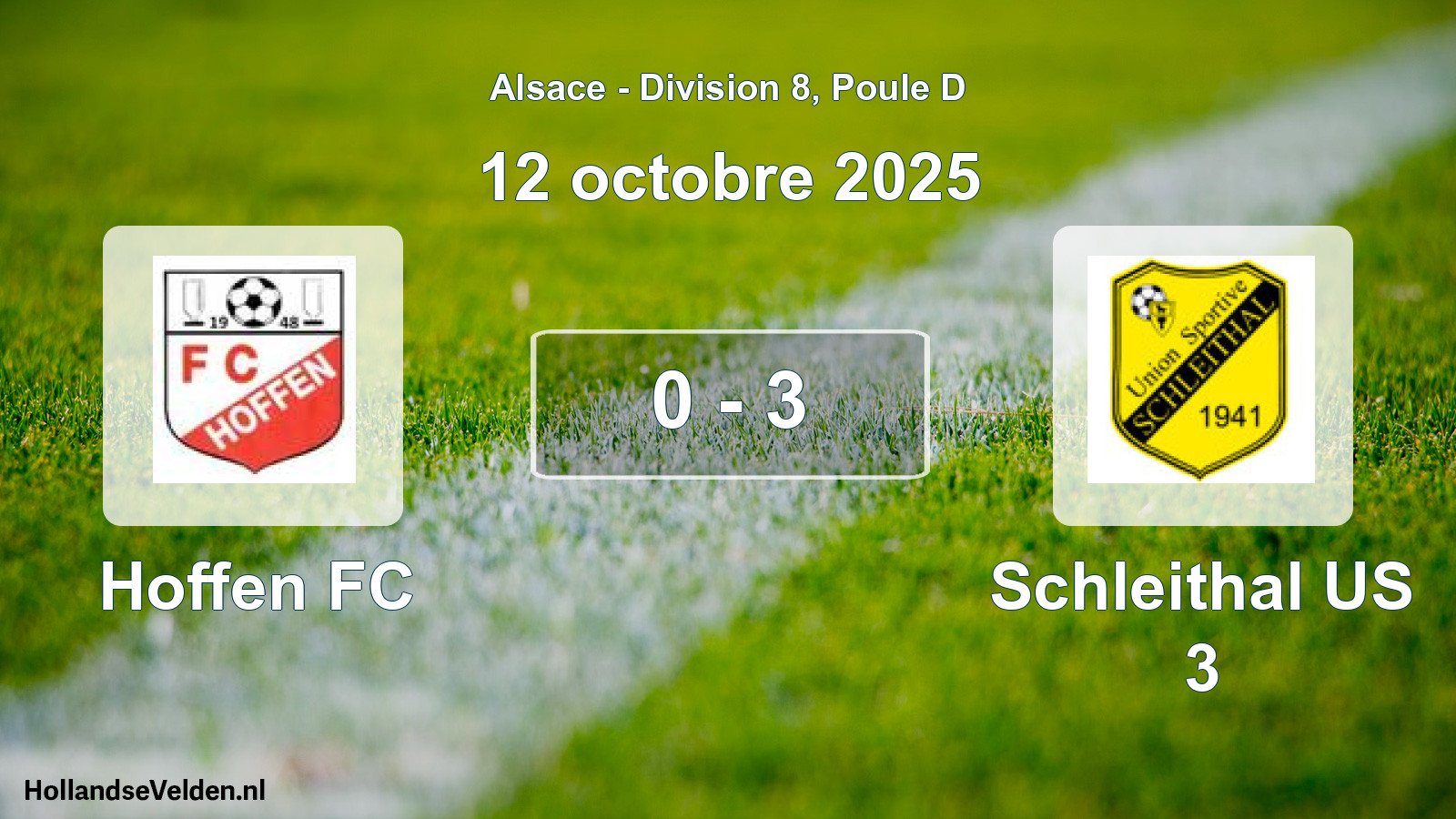 Match joué: Hoffen FC - Schleithal US 3 0 - 3 (12 octobre 2025)