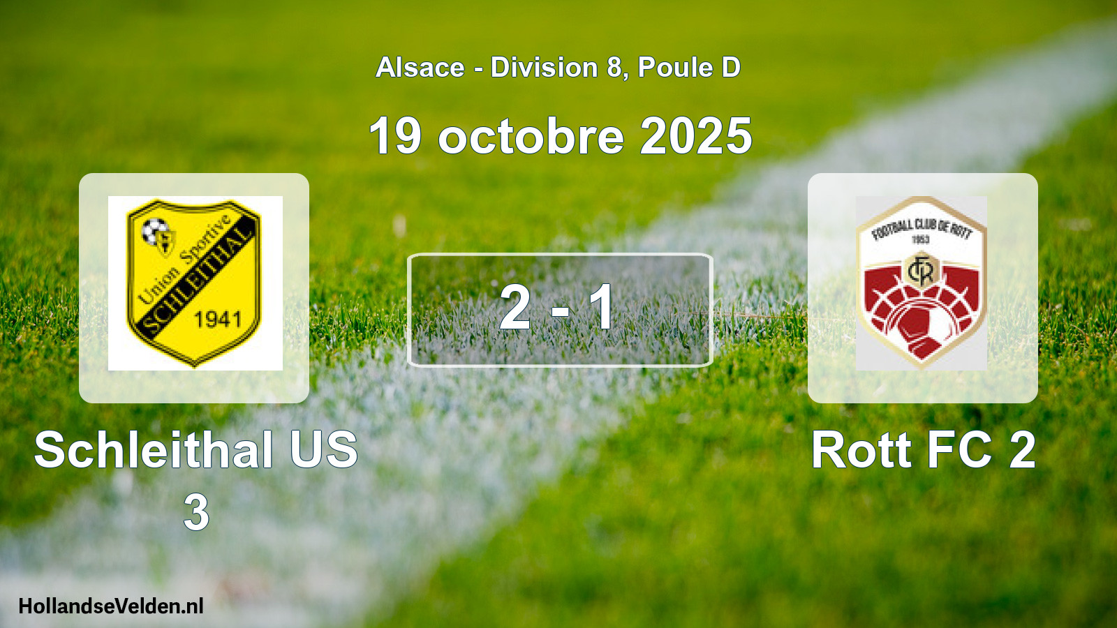 Match joué: Schleithal US 3 - Rott FC 2 2 - 1 (19 octobre 2025)
