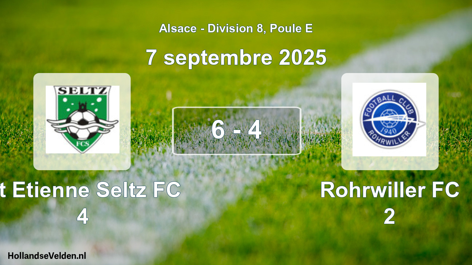 Gespeelde wedstrijd: St Etienne Seltz FC 4 - Rohrwiller FC 2 6 - 4 (7 september 2025)