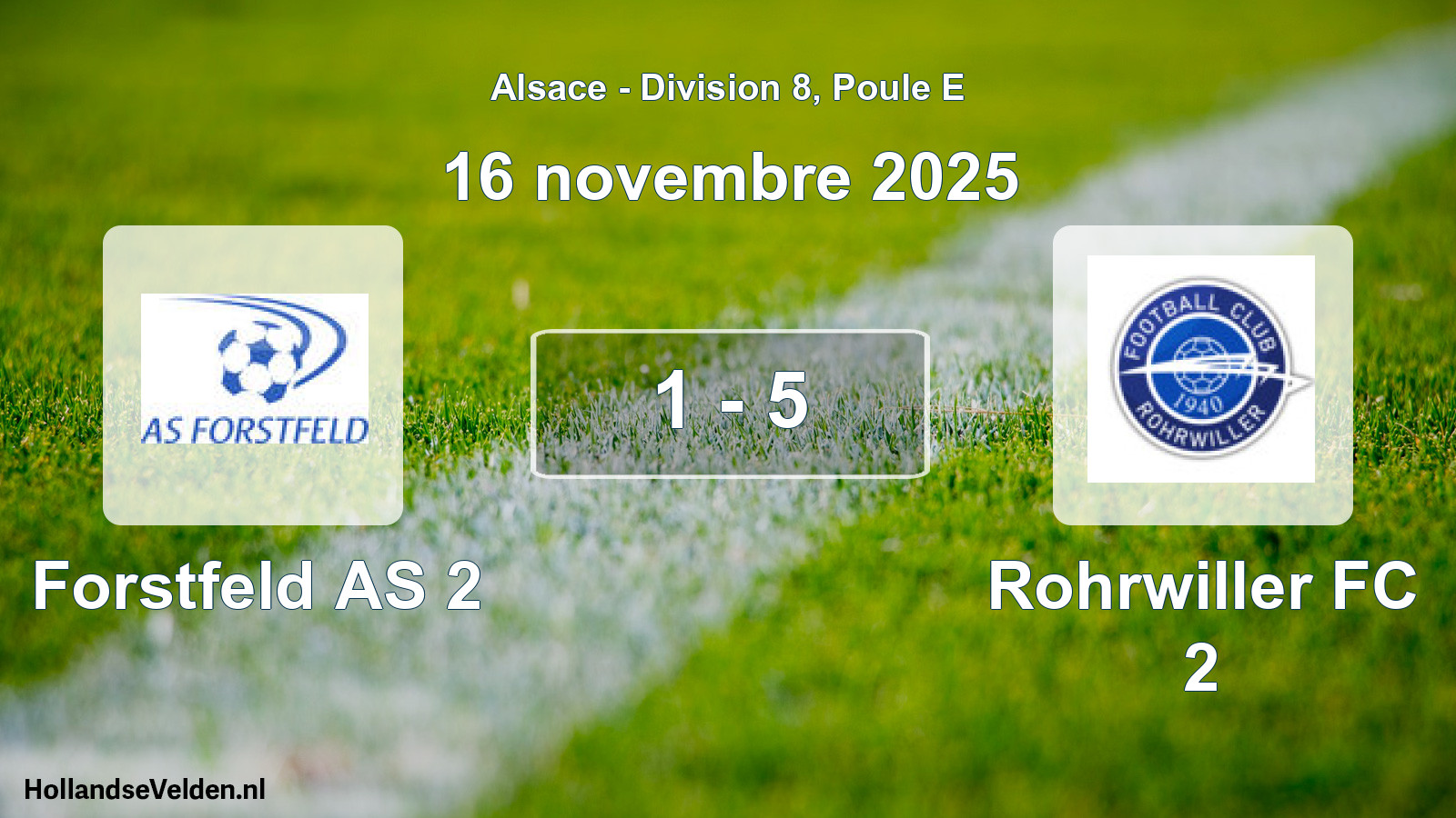 Total number of matches played: Forstfeld AS 2 - Rohrwiller FC 2 1 - 5 (16 November 2025)