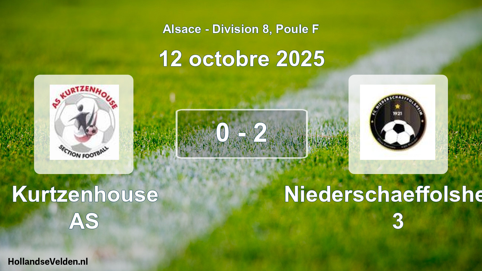 Match joué: Kurtzenhouse AS - Niederschaeffolsheim 3 0 - 2 (12 octobre 2025)