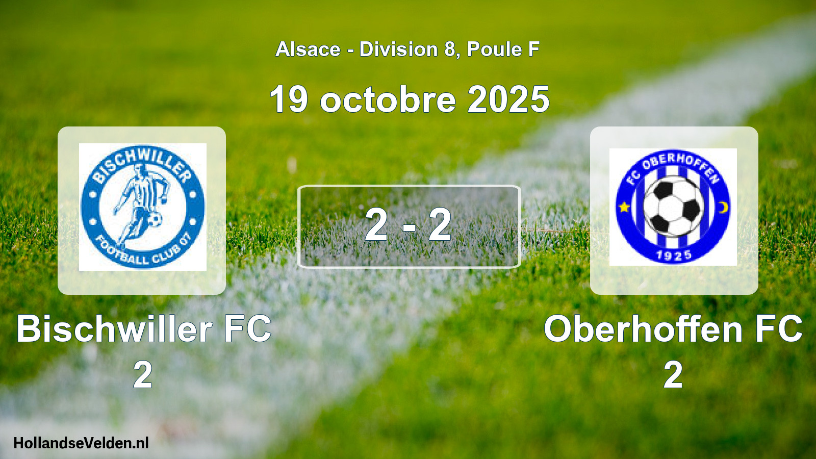 Gespeelde wedstrijd: Bischwiller FC 2 - Oberhoffen FC 2 2 - 2 (19 oktober 2025)