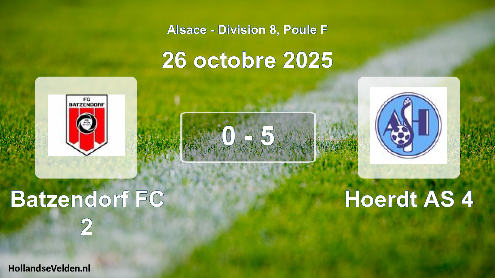 Total number of matches played: Batzendorf FC 2 - Hoerdt AS 4 0 - 5 (26 October 2025)