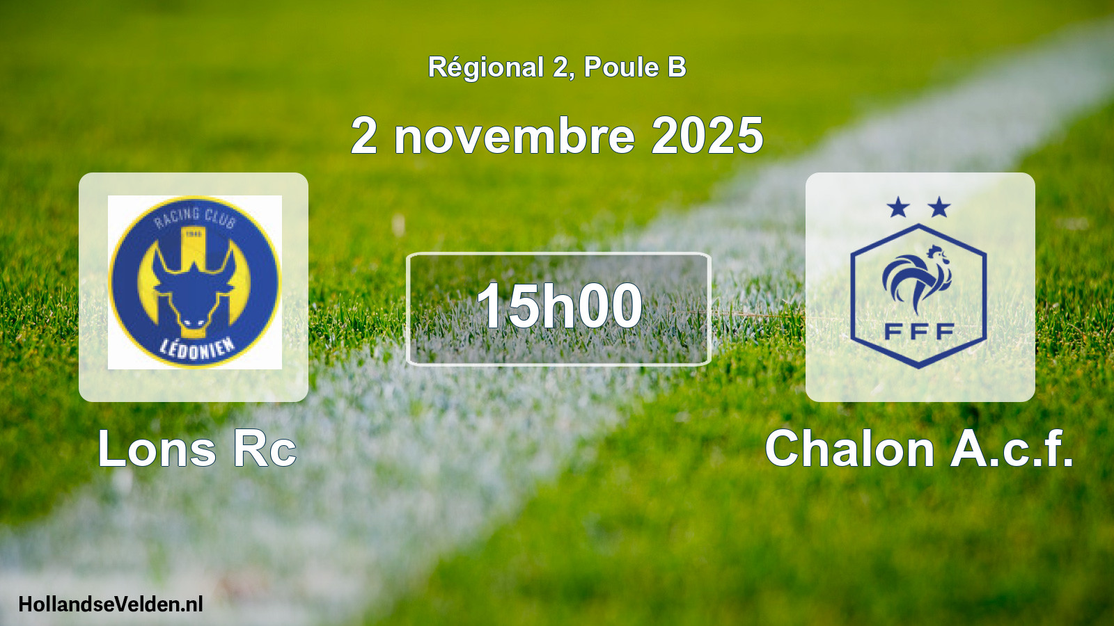 Geplande wedstrijd: Lons Rc - Chalon A.c.f. (2 novembre 2025)