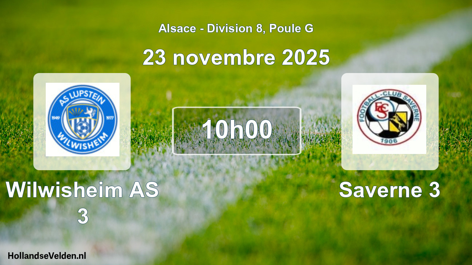 Scheduled Match: Wilwisheim AS 3 - Saverne 3 (23 November 2025)