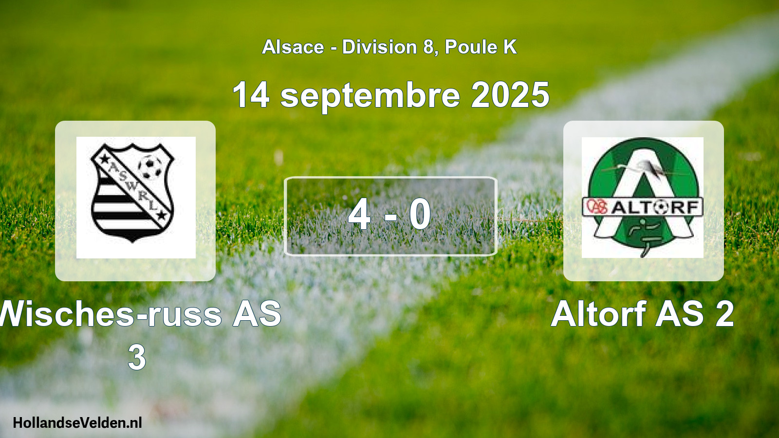 Match joué: Wisches-russ AS 3 - Altorf AS 2 4 - 0 (14 septembre 2025)