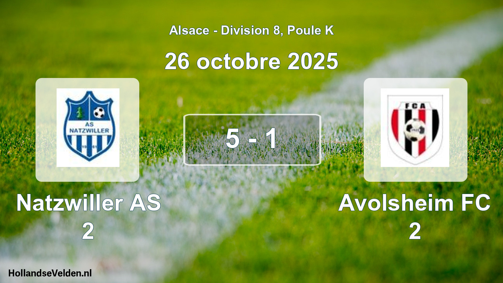 Match joué: Natzwiller AS 2 - Avolsheim FC 2 5 - 1 (26 octobre 2025)
