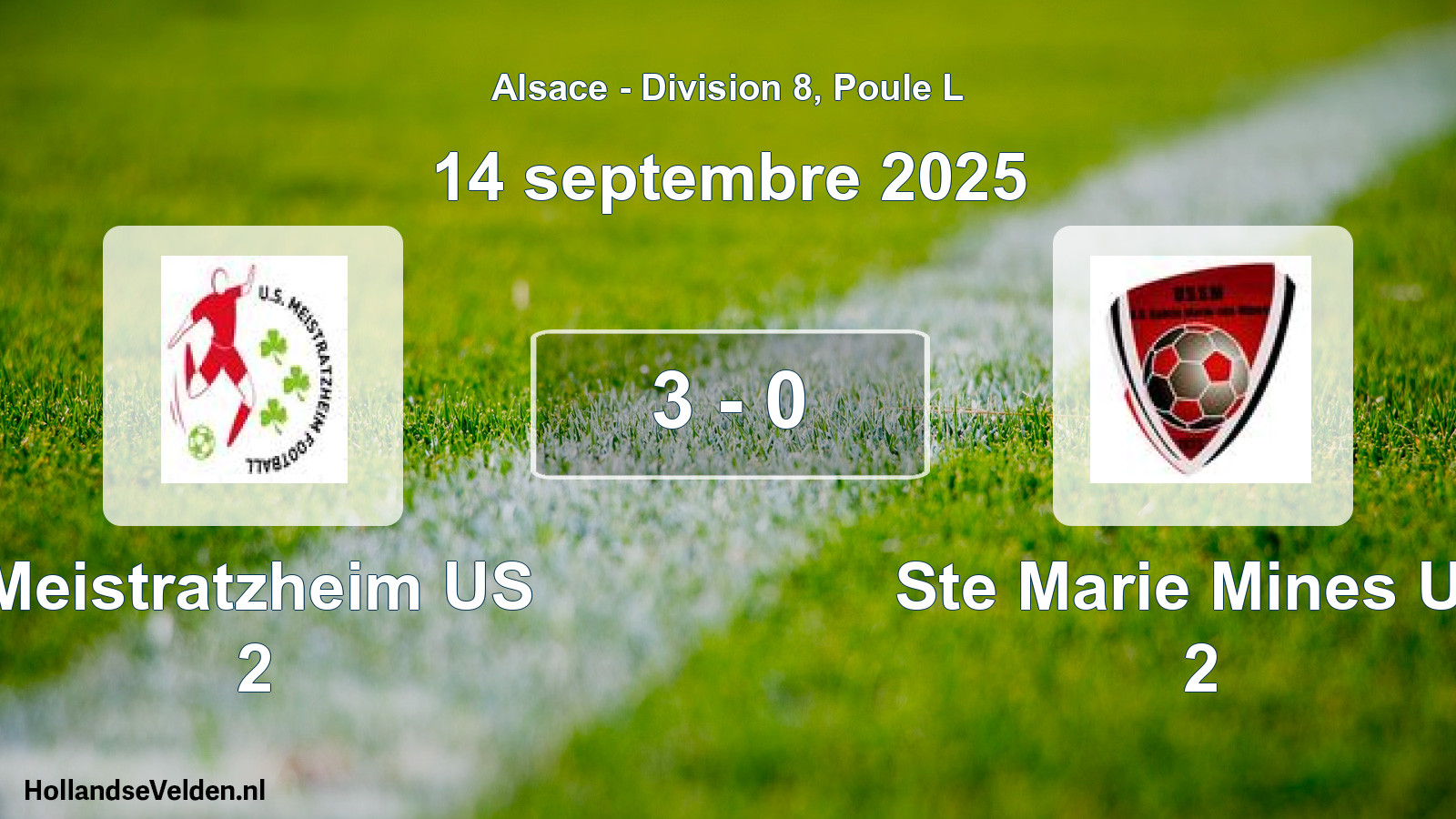 Match joué: Meistratzheim US 2 - Ste Marie Mines US 2 3 - 0 (14 septembre 2025)