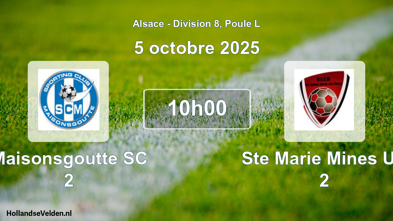 Scheduled Match: Maisonsgoutte SC 2 - Ste Marie Mines US 2 (5 October 2025)