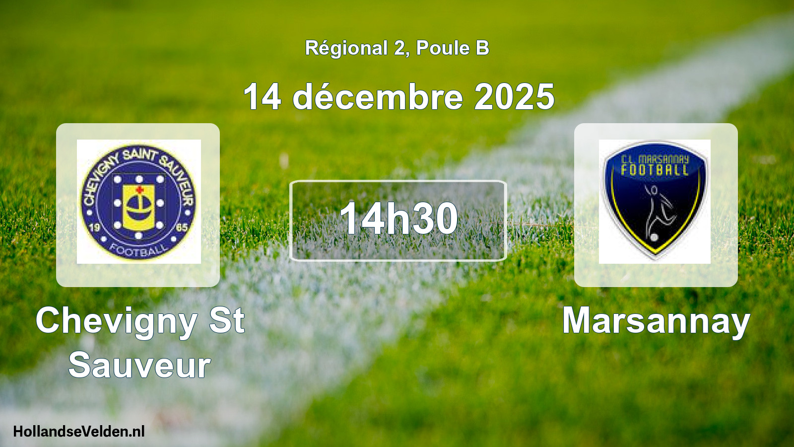 Geplande wedstrijd: Chevigny St Sauveur - Marsannay (14 décembre 2025)