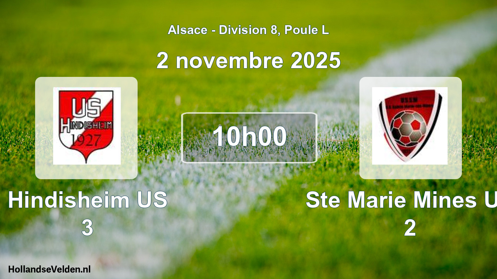 Geplande wedstrijd: Hindisheim US 3 - Ste Marie Mines US 2 (2 november 2025)