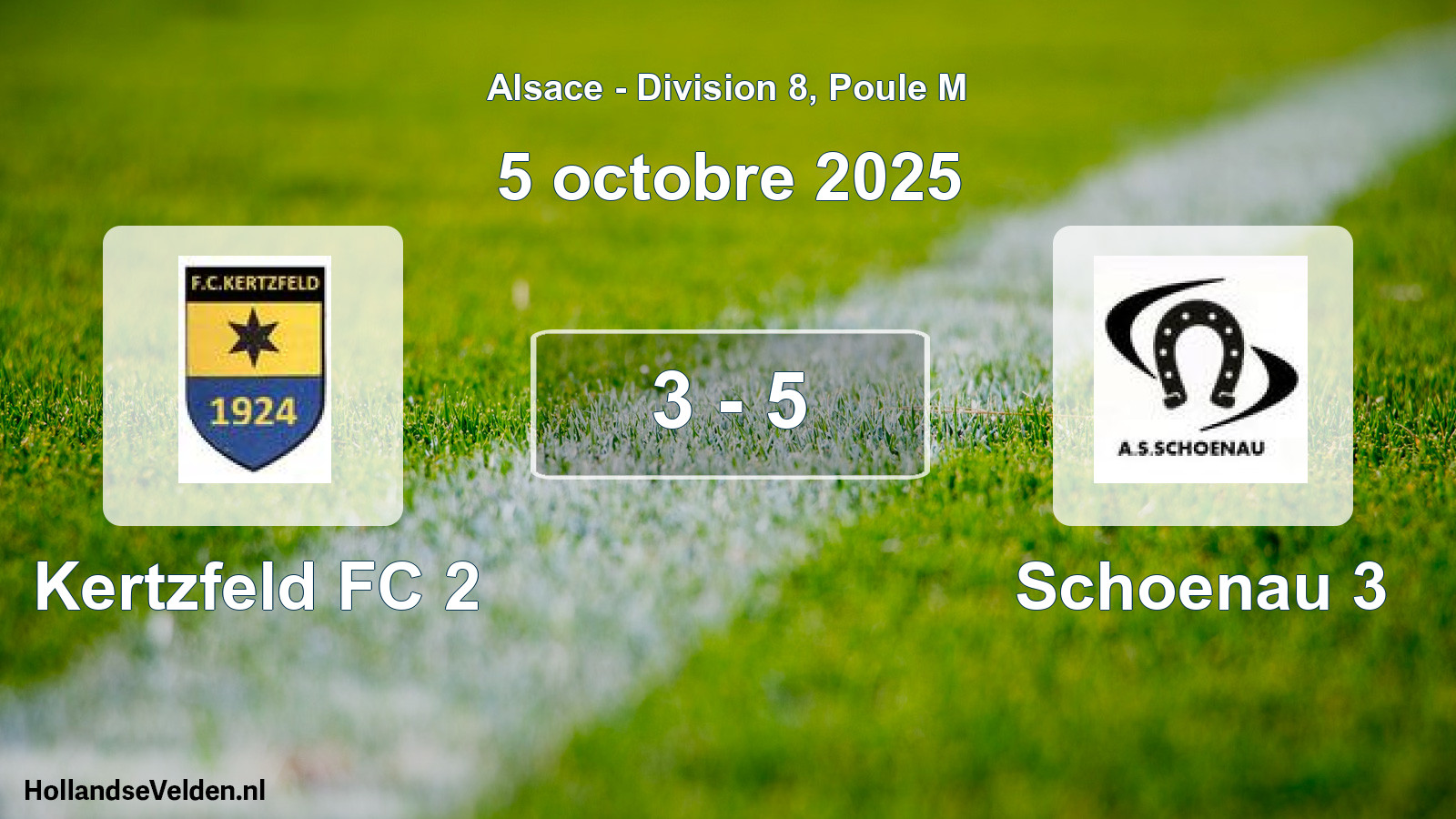 Total number of matches played: Kertzfeld FC 2 - Schoenau 3 3 - 5 (5 October 2025)