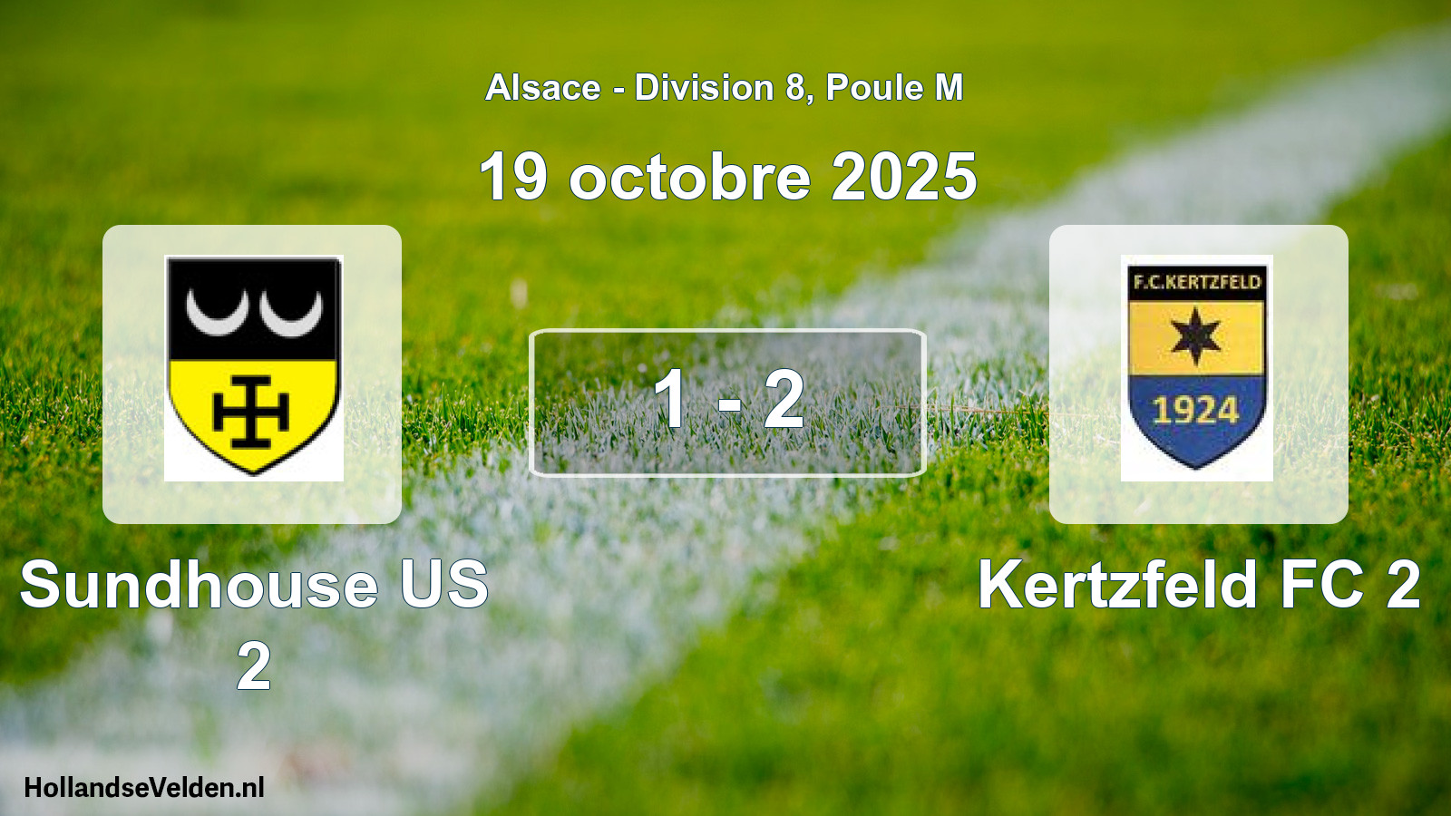 Match joué: Sundhouse US 2 - Kertzfeld FC 2 1 - 2 (19 octobre 2025)